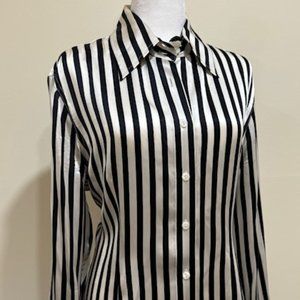 Soft Silk Striped Blouse by Jones New York sz.14